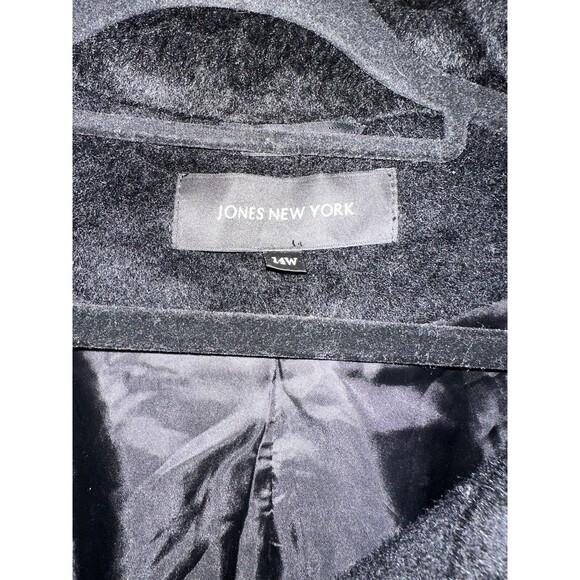 JONES NEW YORK G-III Wool Alpaca COAT Womens Size 14 W Black - Picture 2 of 5